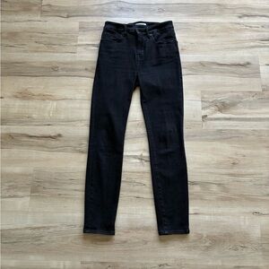 Good American Criss Cross Waist Women's Black Skinny Jeans